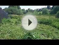 Косим траву триммером и мотоблоком с роторной косилкой